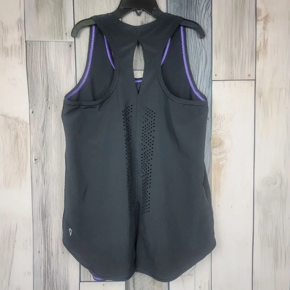 Ivivva Girls Black Racerback Tank Top Size 12